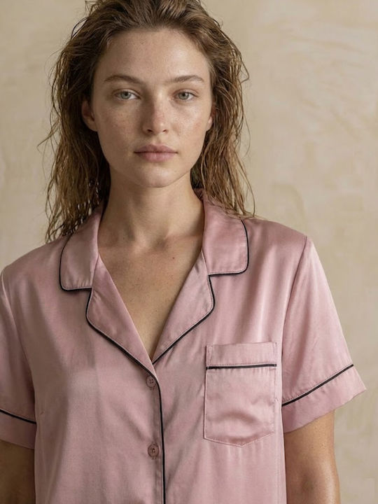 Zizo Set Pijamale pentru Femei Dusty Pink - Rotten Apple