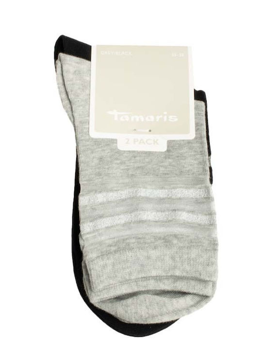 Tamaris Γυναικείες Κάλτσες Black-Grey 2Pack