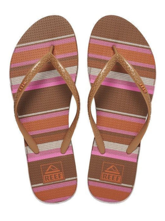 Reef Seaside Damen Zehentrenner in Braun Farbe