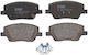 Front Brake Pads Set Fiat Tipo 1.0-1.6d Trw 132.9mm Width 56.5mm Height 19.2mm Thickness Wear Sensor