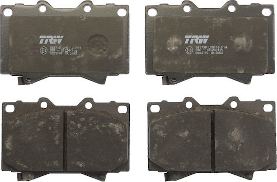 Trw Automotive Set Plăcuțe de Frână Față Lexus LX Toyota Croazieră pe Uscat Sequoia Tundra 78mm 119.6mm 15.5mm