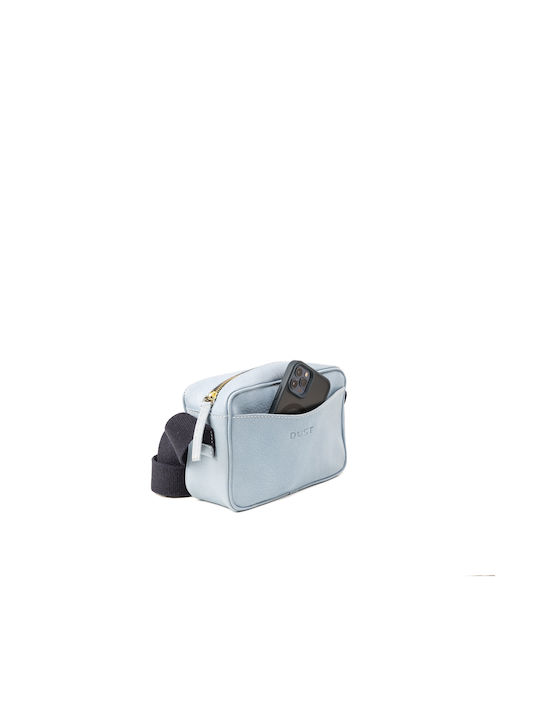 Leather Crossbody Light Blue Sausalito Collection