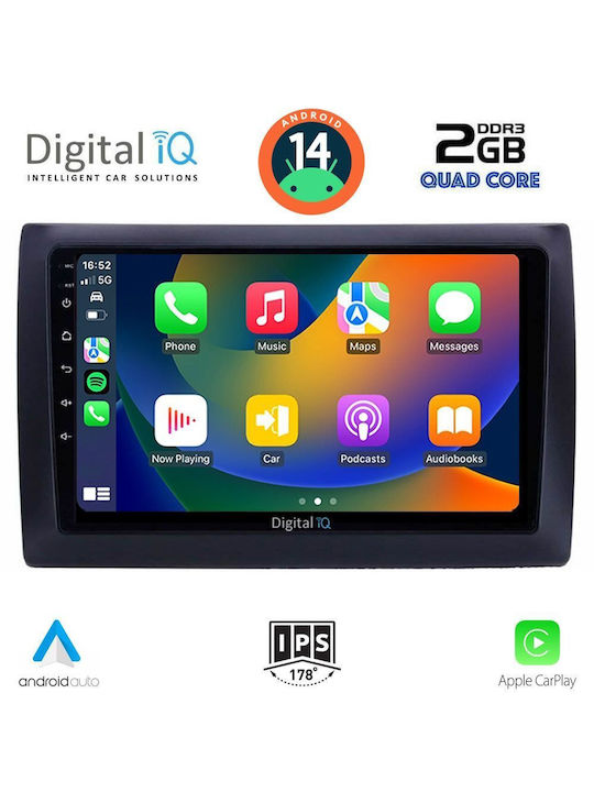 Digital IQ Ηχοσύστημα Αυτοκινήτου για Fiat Stilo 2001-2007 (Bluetooth/USB/AUX/WiFi/GPS/Apple-Carplay/Android-Auto) με Οθόνη Αφής 9"