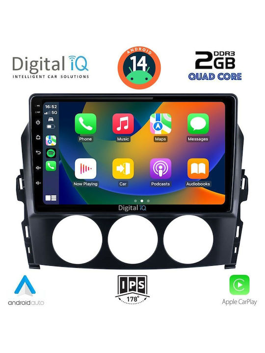Digital IQ Автомобилна Аудио Система (Блутут/USB/AUX/WiFi/GPS/Apple-Carplay/Android-Auto) с Тъчскрийн 9"