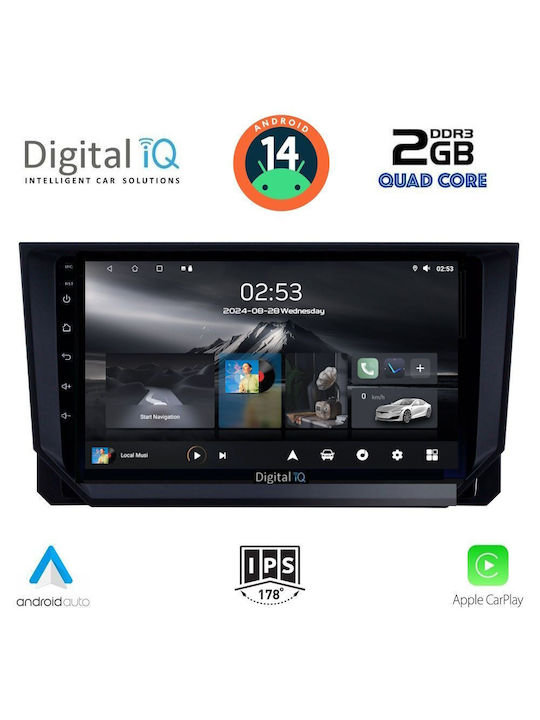 Digital IQ Автомобилна Аудио Система (Блутут/USB/AUX/WiFi/GPS/Apple-Carplay/Android-Auto) с Тъчскрийн 9"