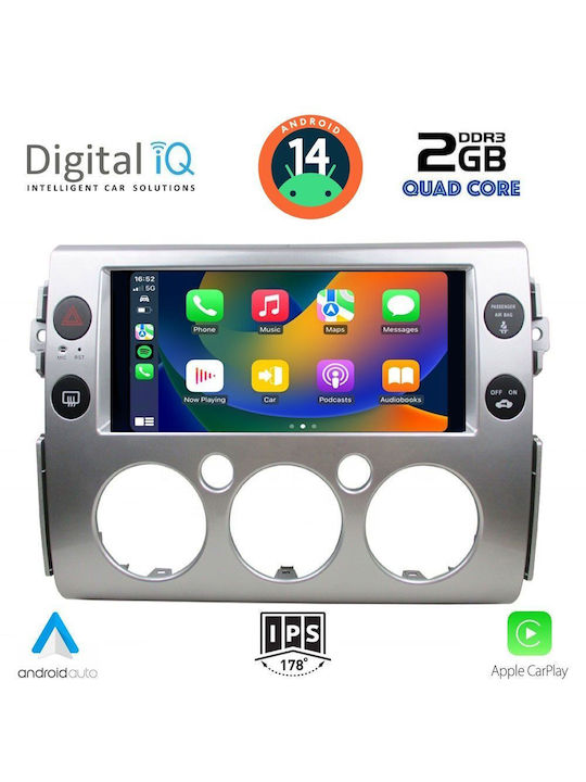 Digital IQ Ηχοσύστημα Αυτοκινήτου για Toyota FJ 2007-2013 (Bluetooth/USB/AUX/WiFi/GPS/Apple-Carplay/Android-Auto) με Οθόνη Αφής 9"