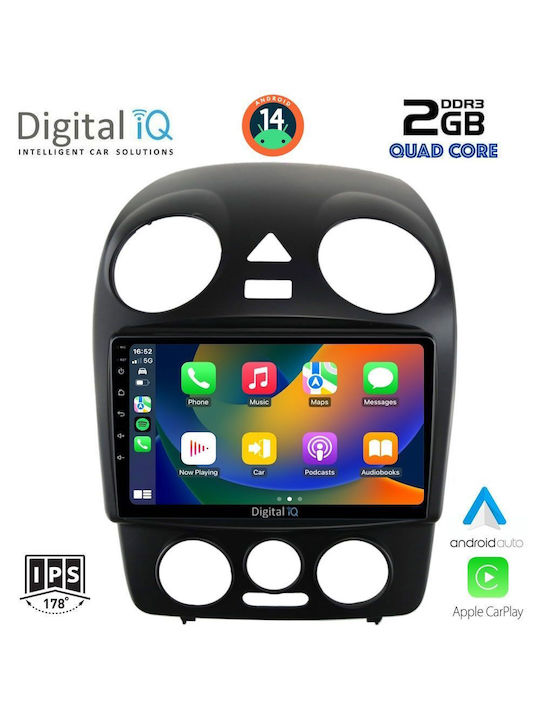 Digital IQ Ηχοσύστημα Αυτοκινήτου για Volkswagen Beetle 2004-2011 (Bluetooth/USB/AUX/WiFi/GPS/Apple-Carplay/Android-Auto) με Οθόνη Αφής 9"