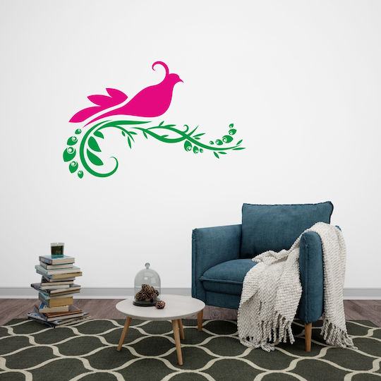 Flower Bird Wall Sticker 50cm X 32cm