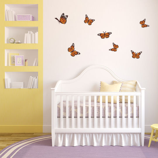 Wandsticker Schmetterlinge Set mit 7 Stickern 46cm x 80cm