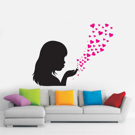 Wandsticker Verstreute Herzen 120cm x 95cm