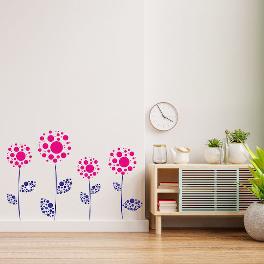 Wall Sticker Circular Flowers 50cm X 30cm