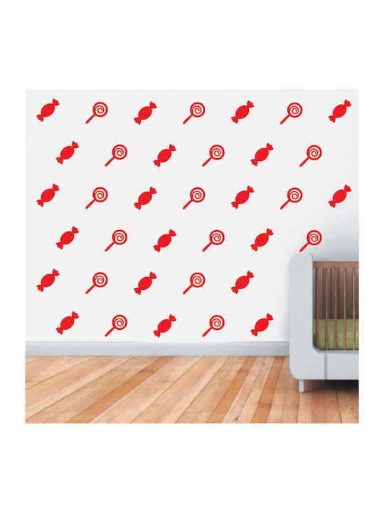 Mini Set Wall Stickers Lollipops Candies 42cm X 30cm
