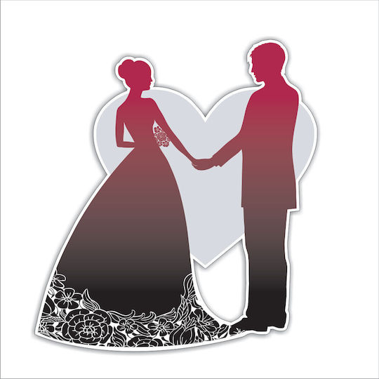 Wedding Decoration Couple Sticker 3 35cm X 35cm