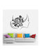Autocolant de Perete Femeie Flori 30cm X 25cm