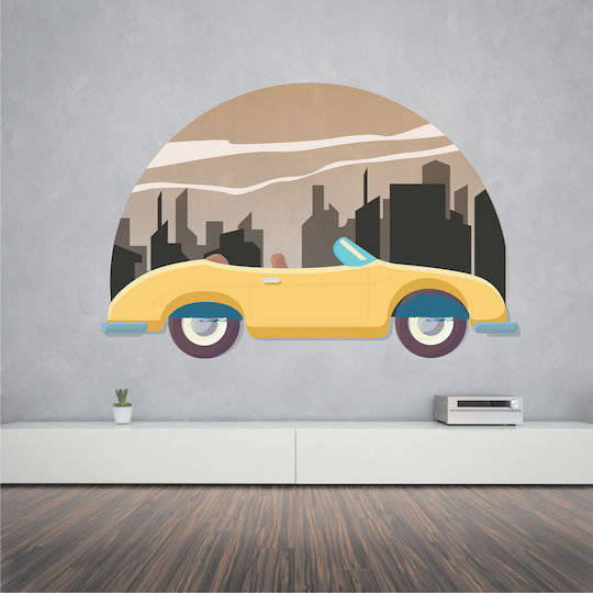 Stadt Auto Wandsticker 95cm x 62cm