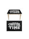 Kaffeepause Tischaufkleber 4 130cm x 85cm