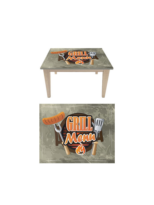Grill Menu Table Sticker 130cm X 85cm