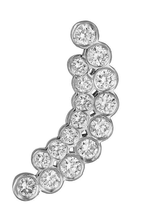 Piercing-Ohrring aus Weißgold 18K
