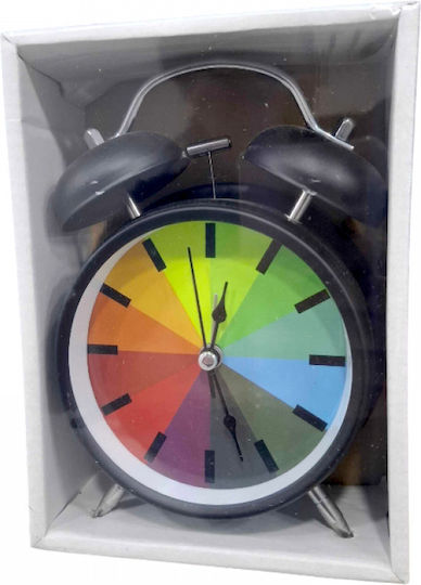 Tradesor Tabletop Clock with Indicators Plastic with Alarm Clock Black