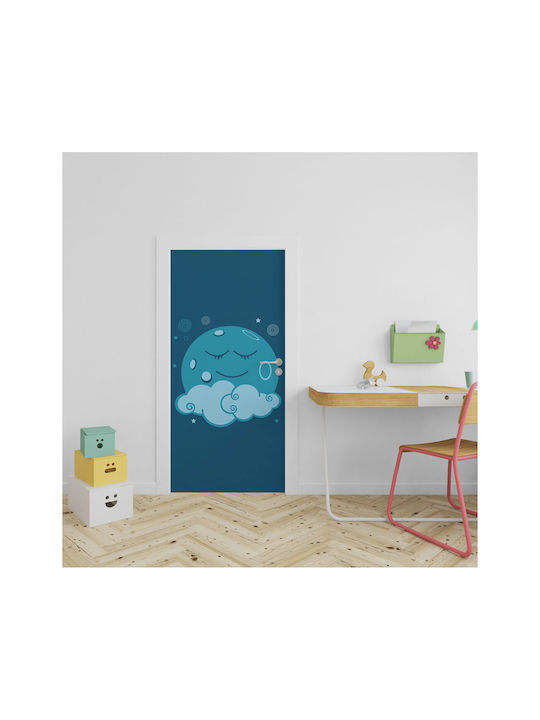Sleeping Moon Door Sticker 75cm