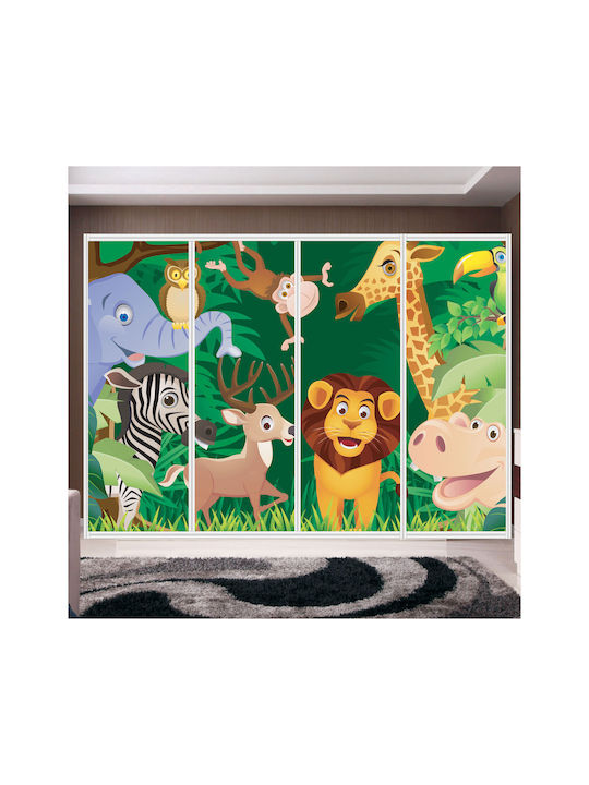 Αυτοκόλλητο Ντουλάπας Cartoon Animals 390cm