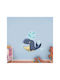 Kinder Wandsticker Fröhlicher Wal 95cm x 95cm