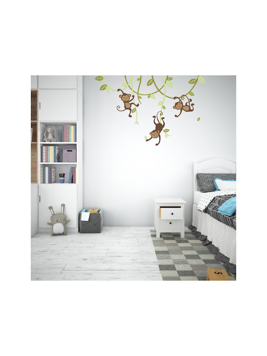 Sticker de Perete Maimuțe în Junglă 120cm X 76cm