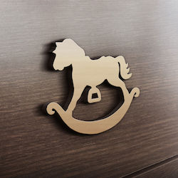 MDF Holzdesign Schaukelpferd 40cm x 35cm