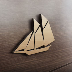 MDF Holzschiff-Design 30cm x 25cm