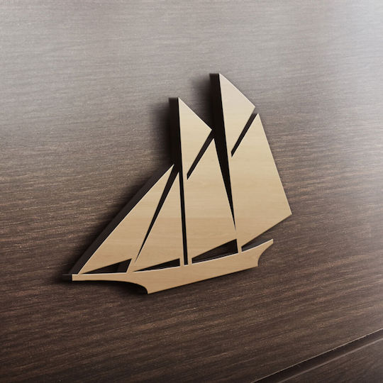 MDF Holzschiff-Design 30cm x 25cm
