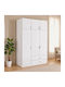 Dreifachtür Kleiderschrank Royal White 150x58x230cm