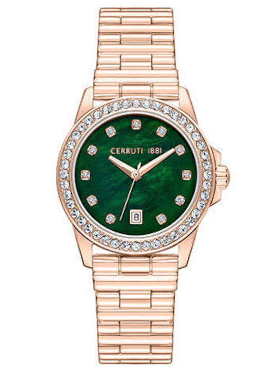 Cerruti Ceas de Damă cu Rose Gold Brățară Metalică