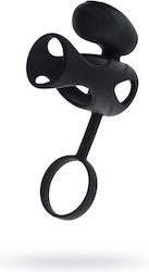 Black & Red Vibrating Penis Ring Sleeve Toyfa