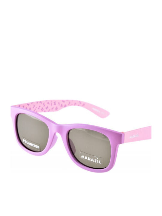 Marasil Τετράγωνα Παιδικά Γυαλιά Ηλίου με Polarized Φακό Μωβ