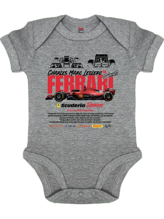 Koupakoupa F1 Ferrari Κορμάκι Γκρι Μελανζε