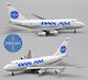 Ready-Made Metal Airplane Model Scale 1/400 JC Wings Pan Am Boeing 747SP "Clipper Young America 50th"
