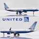 Ready-Made Metal Airplane Model Scale 1/200 JC Boeing 757-200 United Airlines "Blue Tulip"