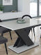 Elara Table Dining Room Extendable Wooden Leuko-gkri 120(+40)x80x75cm