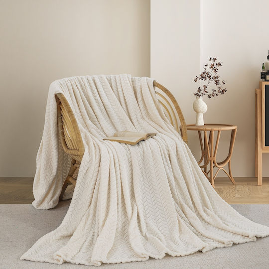 Adam Home Fleece Blanket Double 220x240cm White