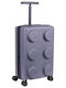 LEGO Brick Cabin Hard Suitcase Stone Grey With 4 Wheels Height 56cm