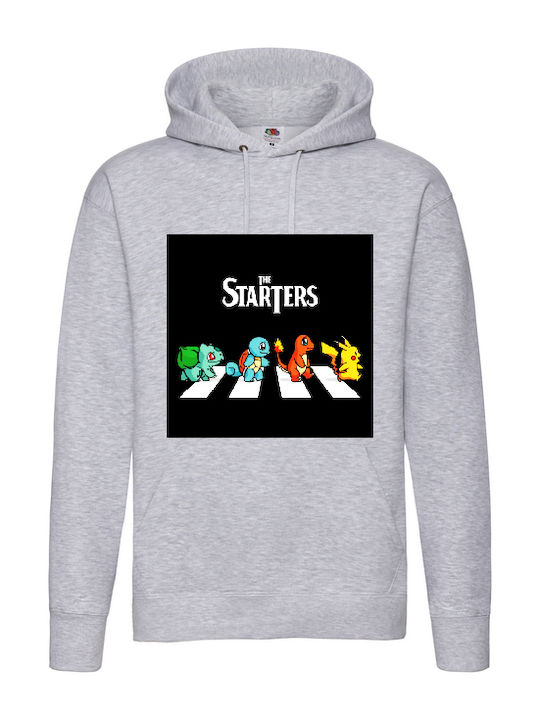 Fruit of the Loom Pokemon The Starters Pikachu Hoodie Pokemon Gray