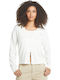 Women's Knitted Cardigan In White Color