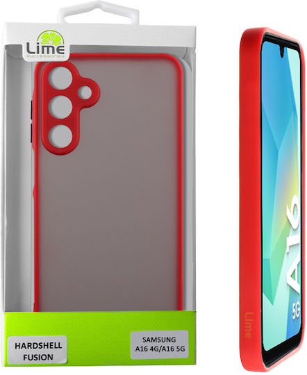 Lime Umschlag Rückseite Kunststoff / Silikon Rot (Galaxy A16)