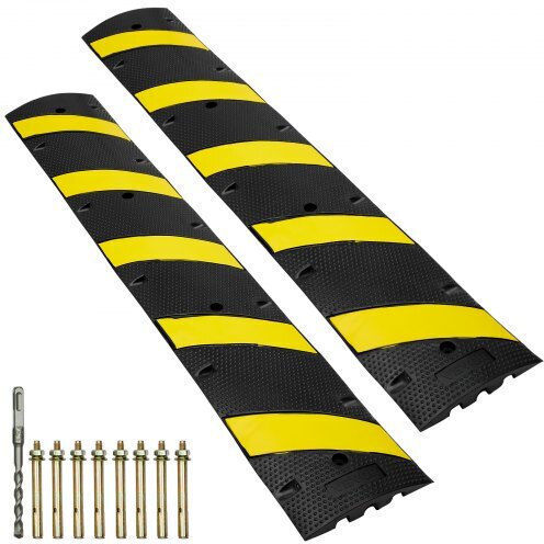 Vevor Straßenprotektor-Rampe in Gelber Farbe mit einer Breite von 2cm