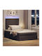 vidaXL King-Size-Bett Mit Stoff Dunkelbraune Mit Lattenrost Und Matratze 190x190cm