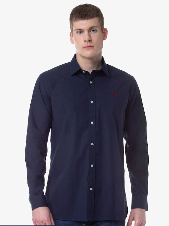 Zed Langärmeliges Hemd in schmaler Passform Marineblau
