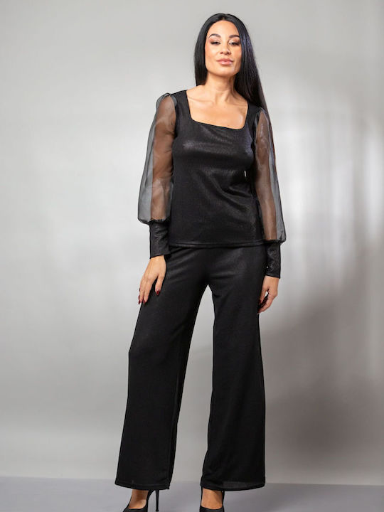 Boutique Women's Fabric Trousers with Elastic B...