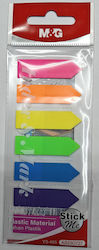Semne de carte adezive din plastic săgeată M&G 45x12mm culori 7 x 25 buc Ys-455