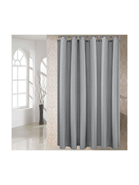 Frans K3 Κουρτίνα Μπάνιου Υφασμάτινη 240x200cm Γκρι