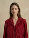 Zizo Winter Damen Pyjama-Set Rot